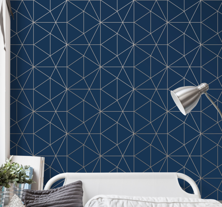 Geometric Line Motif wallpaper geometric - TenStickers