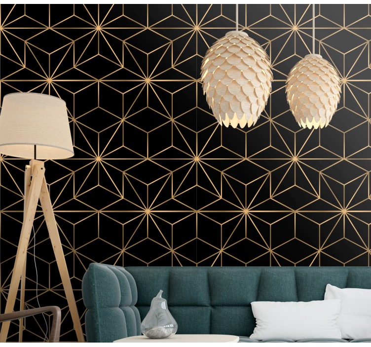 Geometric Luxe Pattern wallpaper geometric - TenStickers