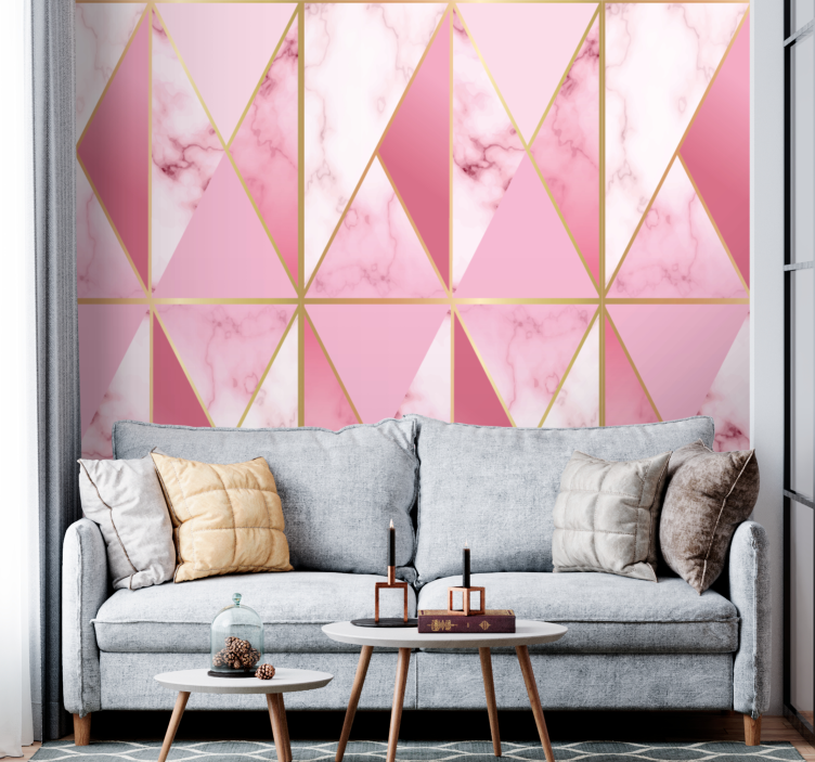 Geometric Marble Pattern wallpaper geometric - TenStickers