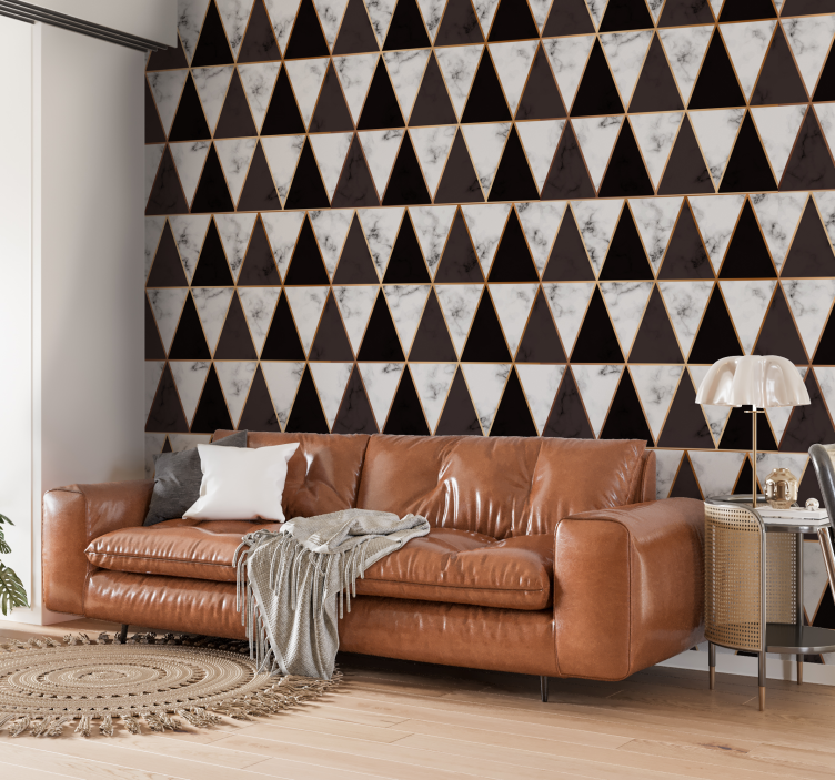 Geometric Marble Triangles wallpaper geometric - TenStickers