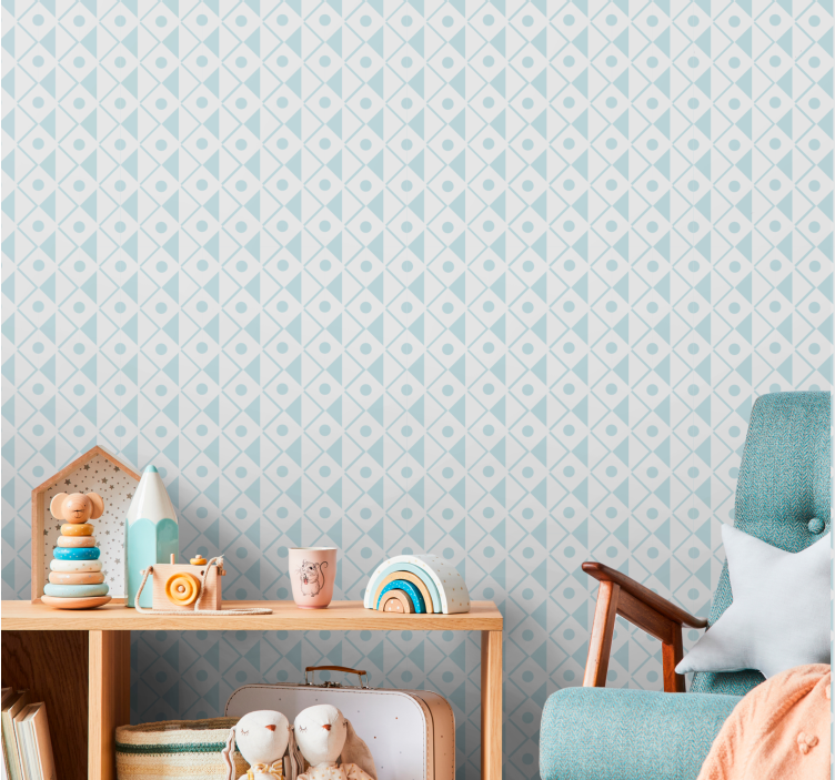 Geometric Pastel Patterns wallpaper geometric - TenStickers