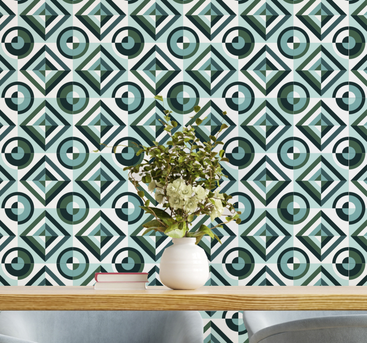Geometric Pattern Elegance wallpaper geometric - TenStickers