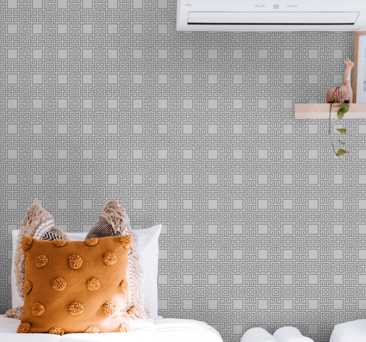 Geometric Square Pattern wallpaper geometric - TenStickers