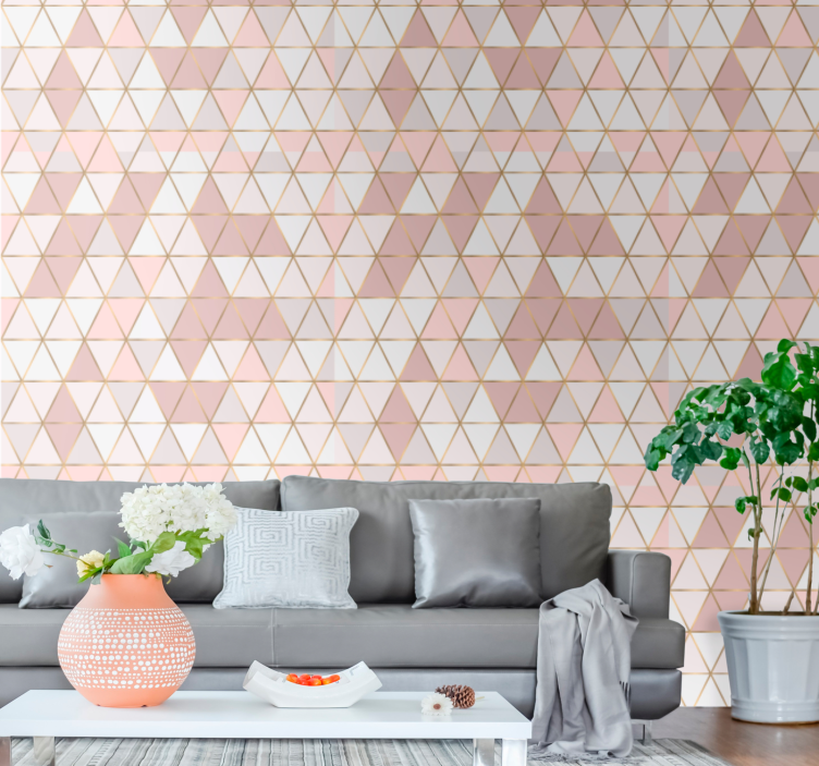 Geometric Triangular triangles wallpaper - TenStickers