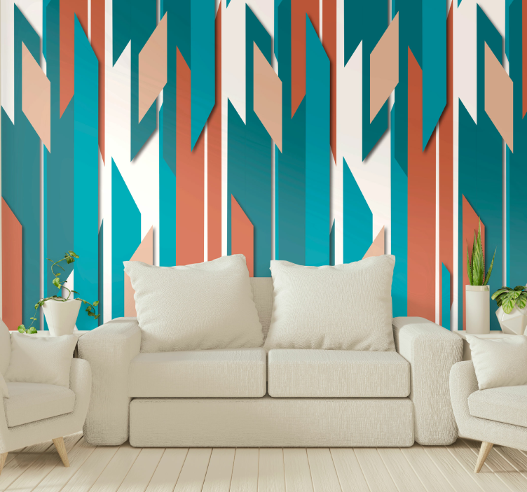 Geometric Wall Design wallpaper geometric - TenStickers