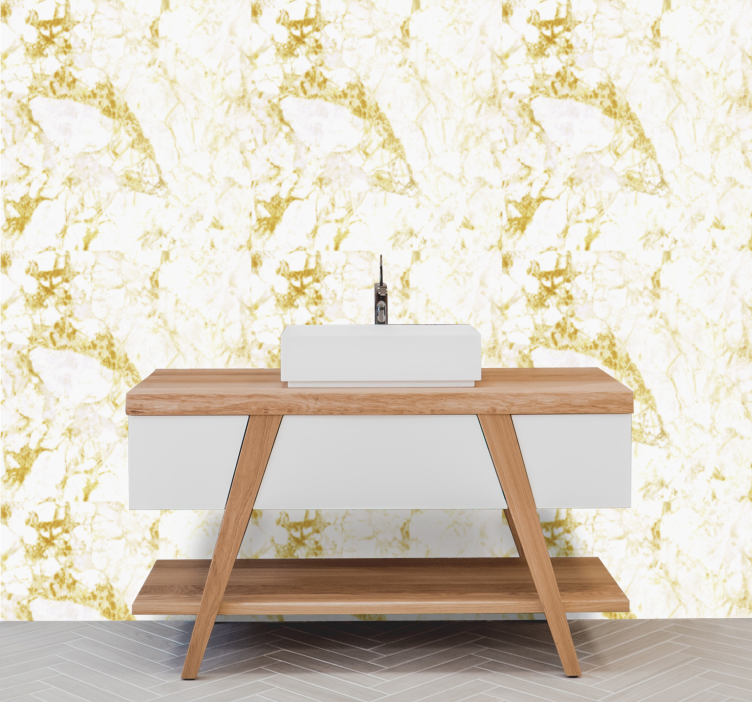 Gold Marbled Elegance marble effect wallpaper - TenStickers