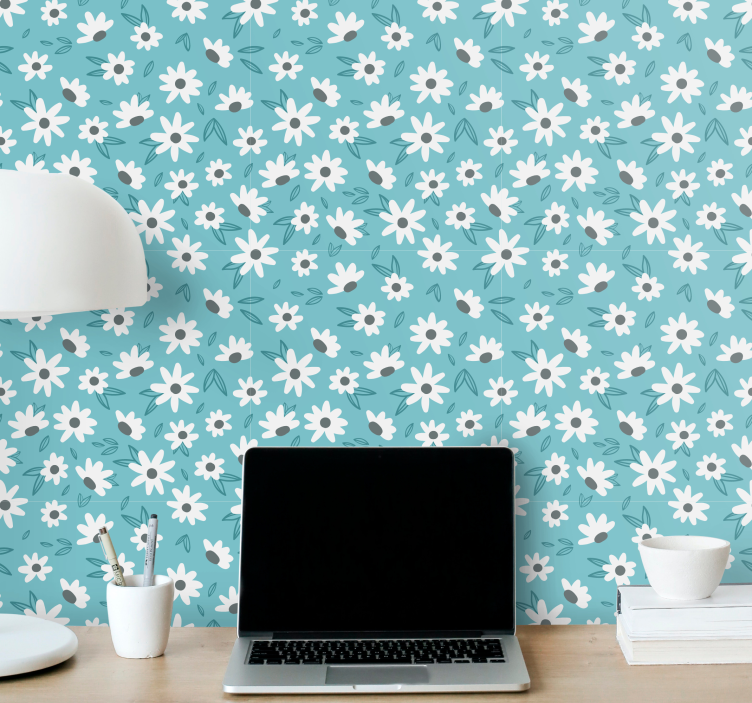 "Granny Chic" Flowers Wallpaper - TenStickers