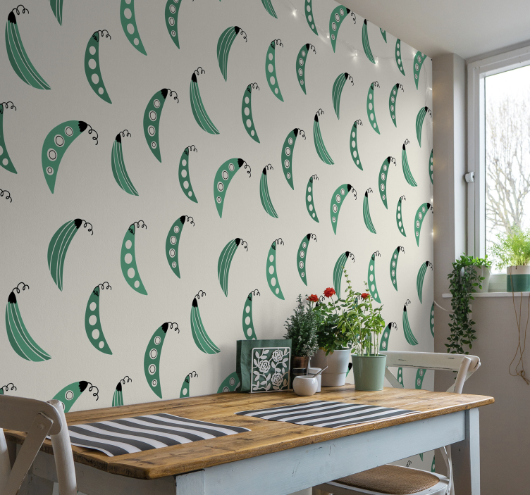 Green peas Kitchen Wallpaper - TenStickers