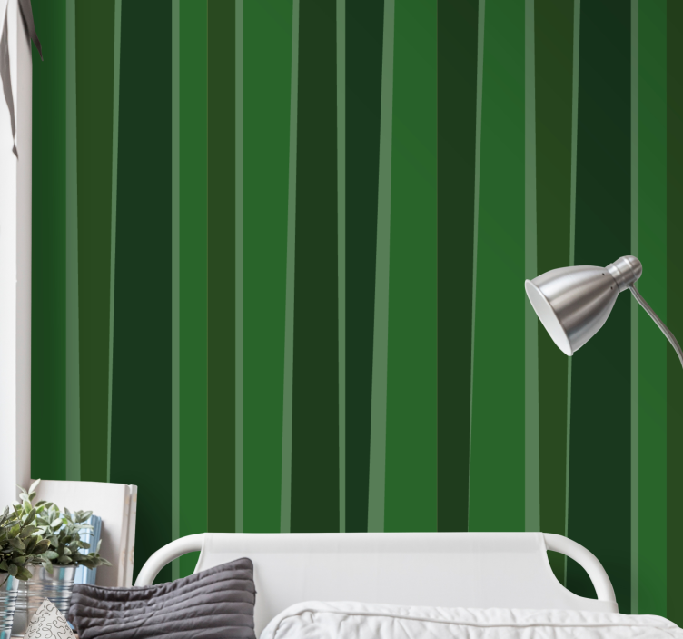 Green Striped Pattern wallpaper striped - TenStickers