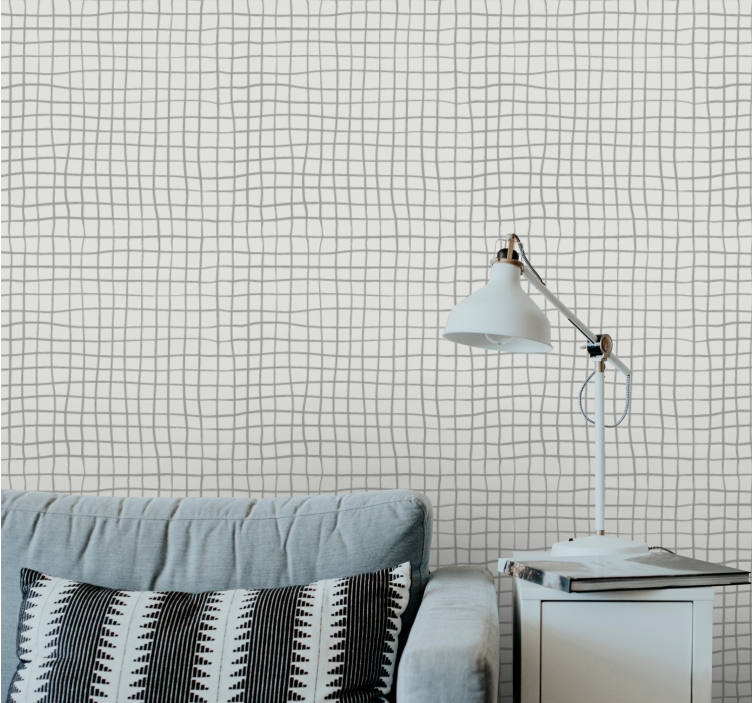 Grid pattern motif textured wallpaper - TenStickers