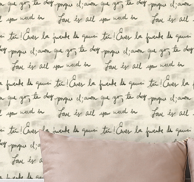 Handwritten Love Quotes lettering wallpaper - TenStickers