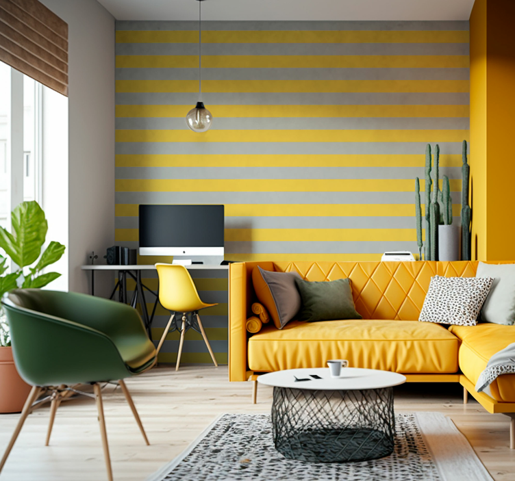 Horizontal Stripe Harmony wallpaper horizontal stripes - TenStickers