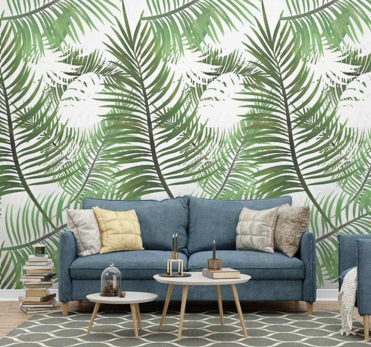 Jungle Nature living room wallpaper - TenStickers