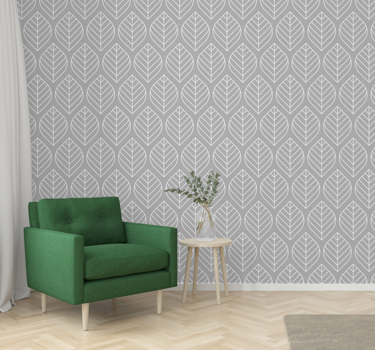 Leaf Patterns wallpaper geometric - TenStickers