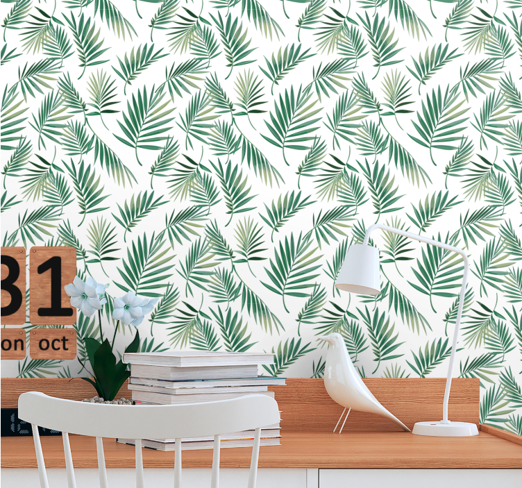 Tropical lush motif nature wallpaper - TenStickers