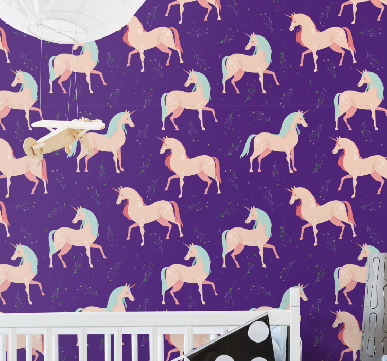 Magical Unicorn Patterns animals wallpaper - TenStickers