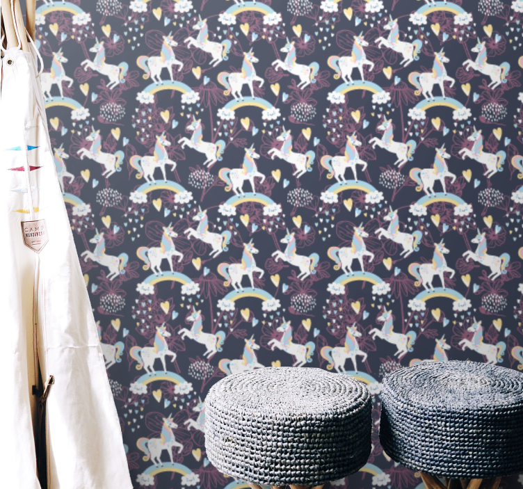 Mythical Creature Pattern butterflies wallpaper - TenStickers