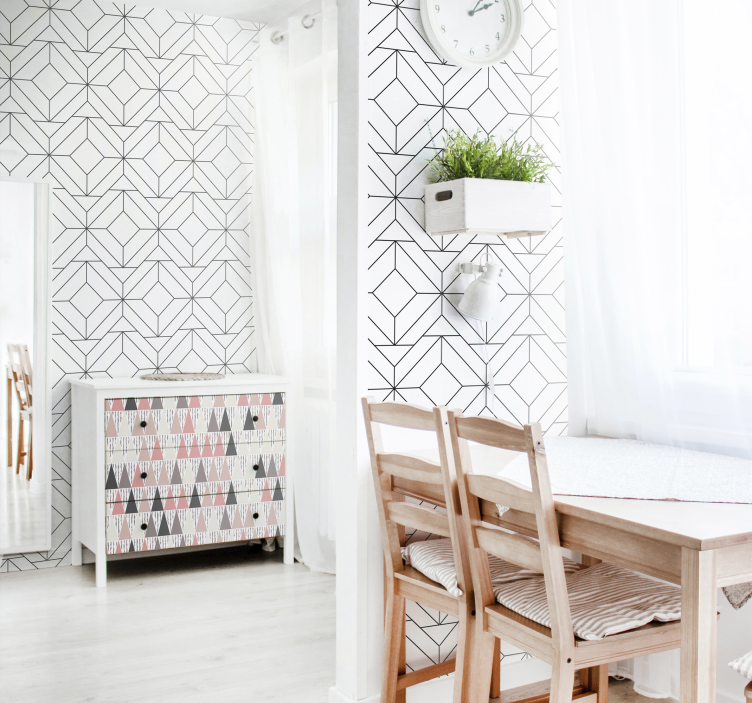 Nordic geometrical patterns Abstract Wallpaper - TenStickers