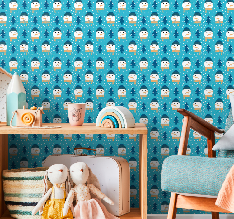 Nordic Snowscape nordic wallpaper - TenStickers