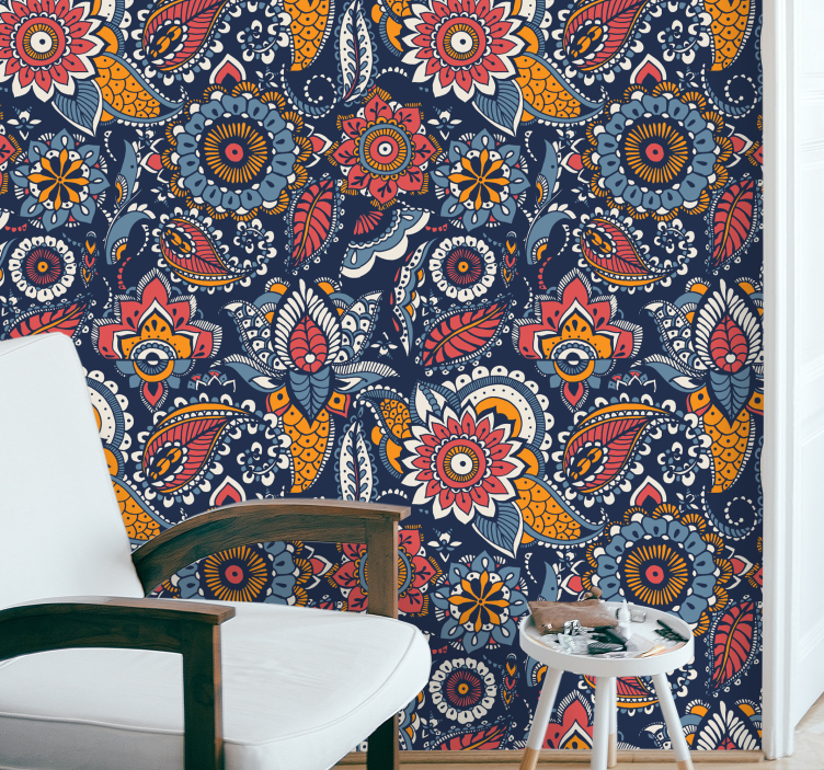 Paisley Ornamental ornamental wallpaper - TenStickers