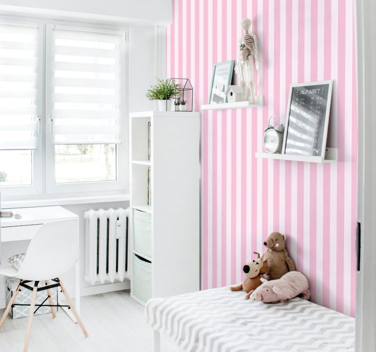 Pink Striped Interior - TenStickers