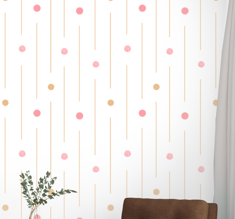 Polka Dots Stripes polka dots wallpaper - TenStickers
