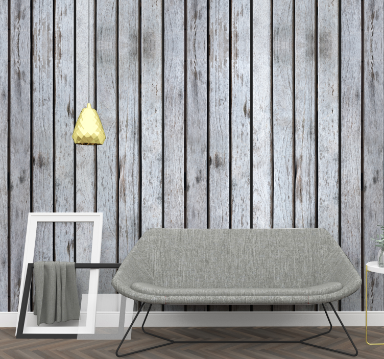 Rustic Planks wood effect wallpaper - TenStickers