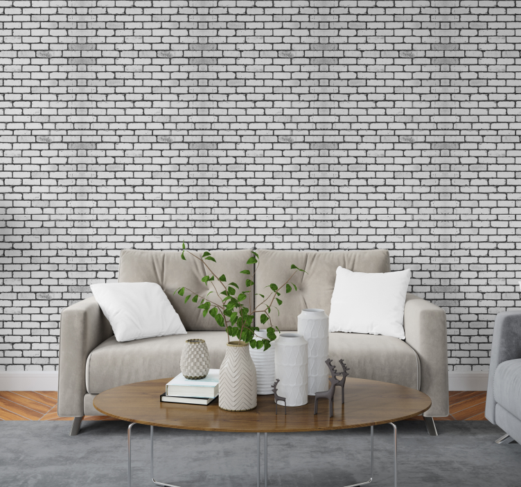 Simplified Brickwork bricks wallpaper - TenStickers