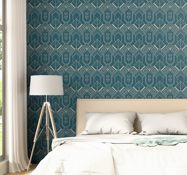 Stylish patterned motif contemporary wallpaper - TenStickers