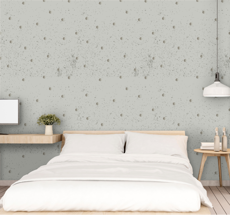 Subtle Dots Pattern master bedroom wallpaper - TenStickers