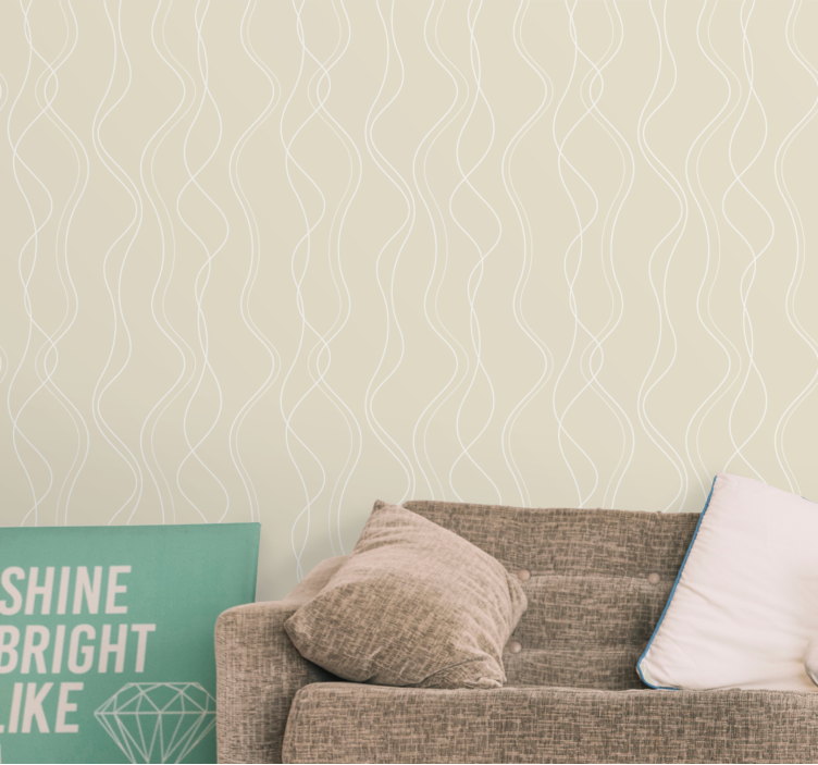 Subtle wave pattern wallpaper vertically striped - TenStickers