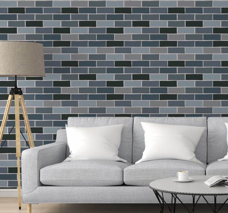 Subway Tile Pattern bricks wallpaper - TenStickers
