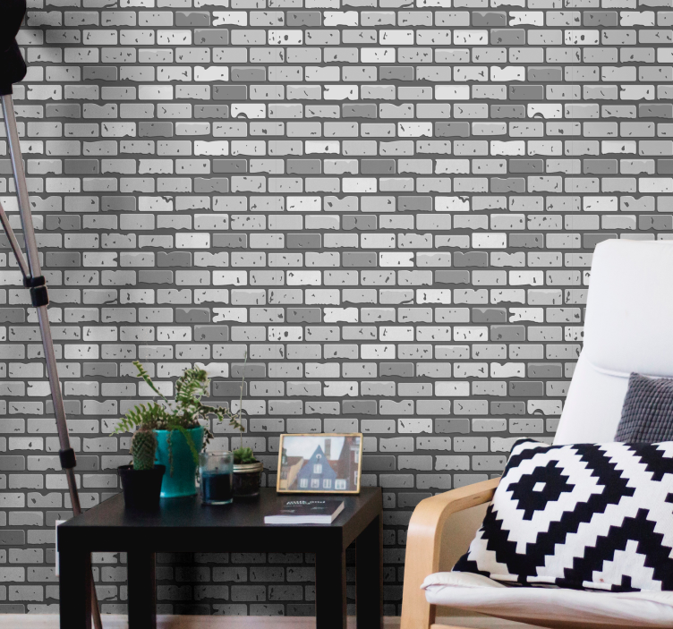 Textured Brick bricks wallpaper - TenStickers