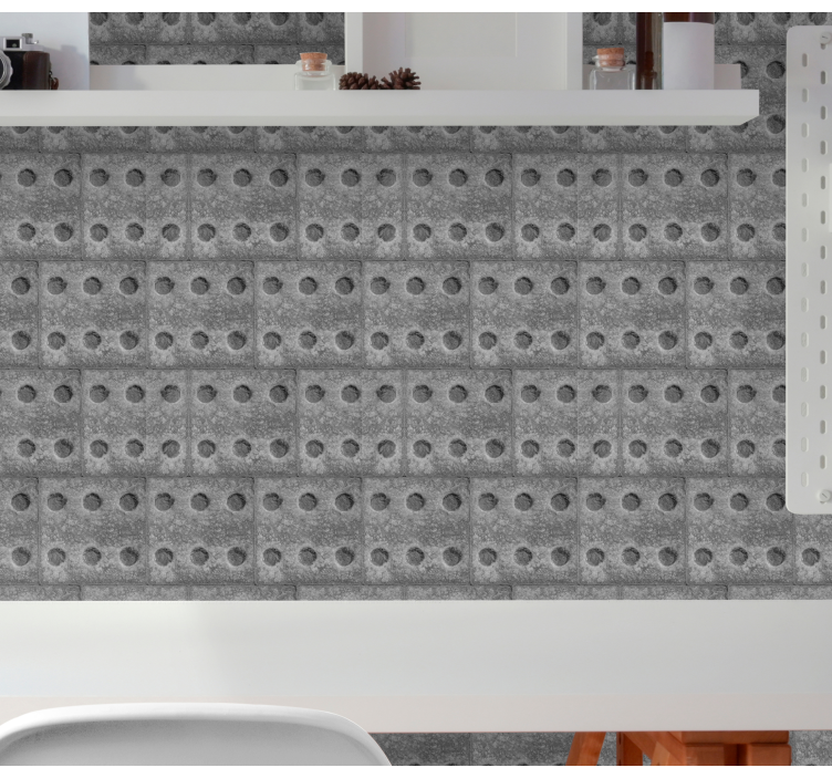 Textured Brick Motif stone effect wallpaper - TenStickers