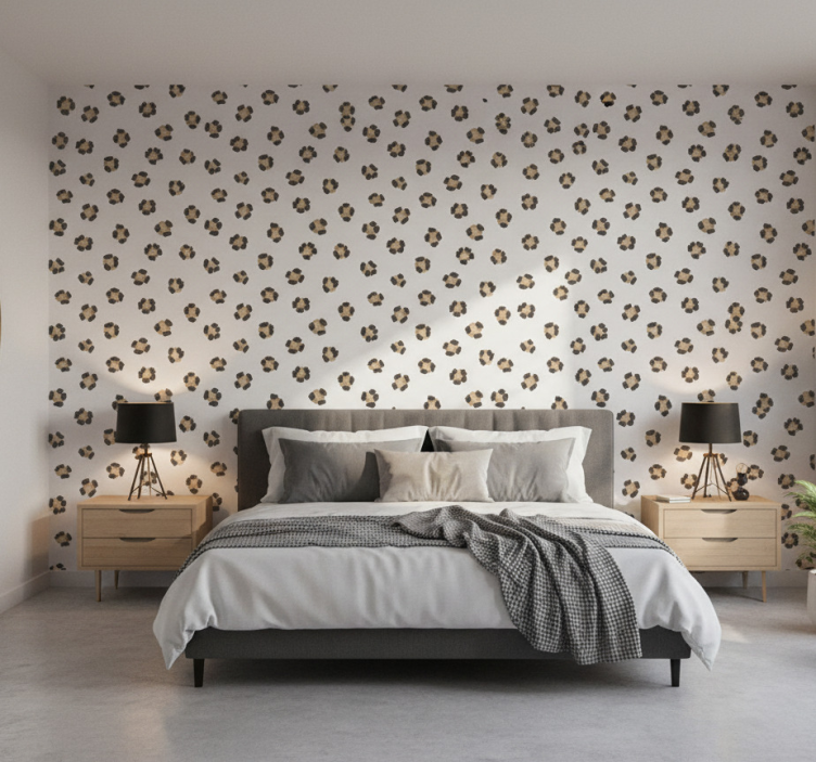 Textured wallpaper in classic print - TenStickers