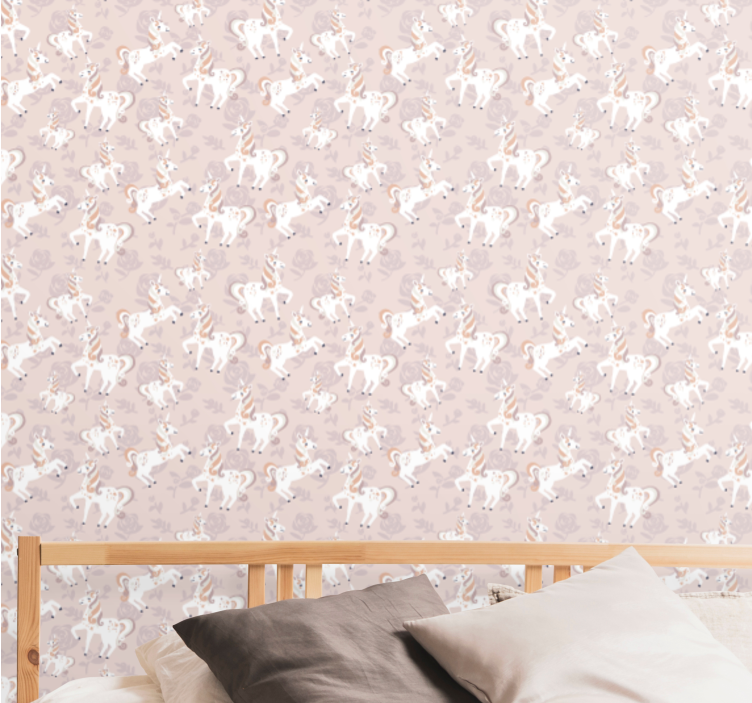 Unicorn Pattern butterflies wallpaper - TenStickers
