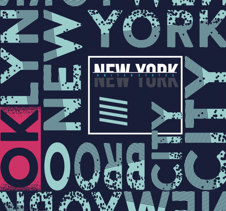 Urban Typography wallpaper new york - TenStickers