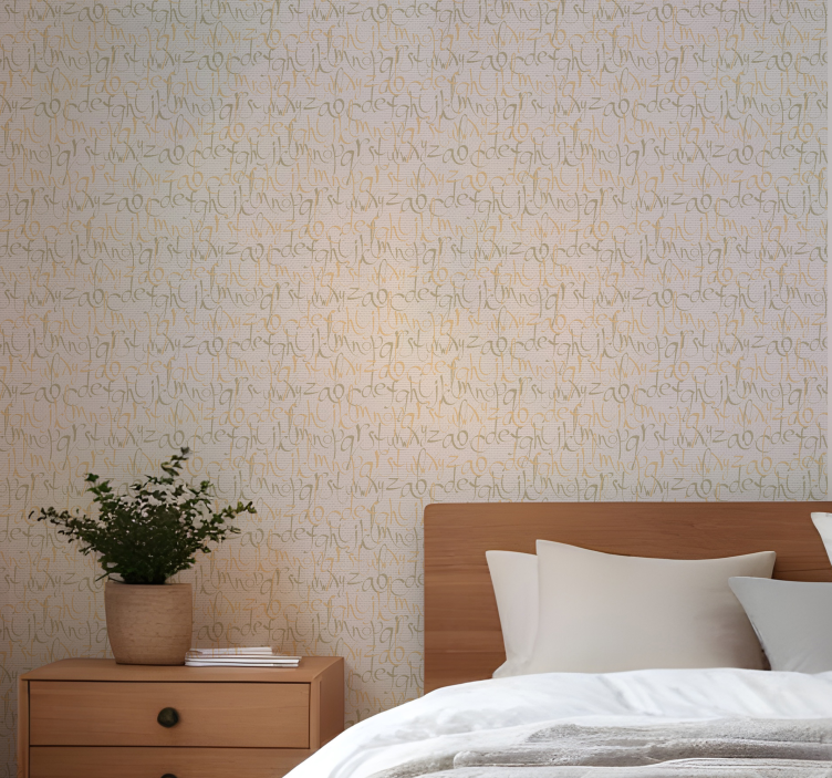 Urban vintage letters lettering wallpaper - TenStickers