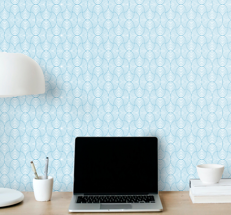 Waves Pattern wallpaper geometric - TenStickers
