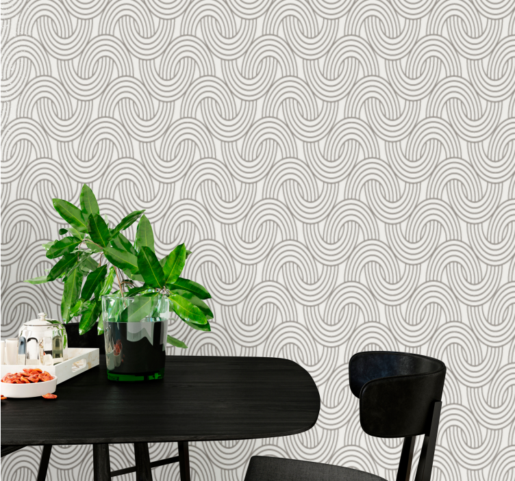 Wavy Patterns wallpaper geometric - TenStickers