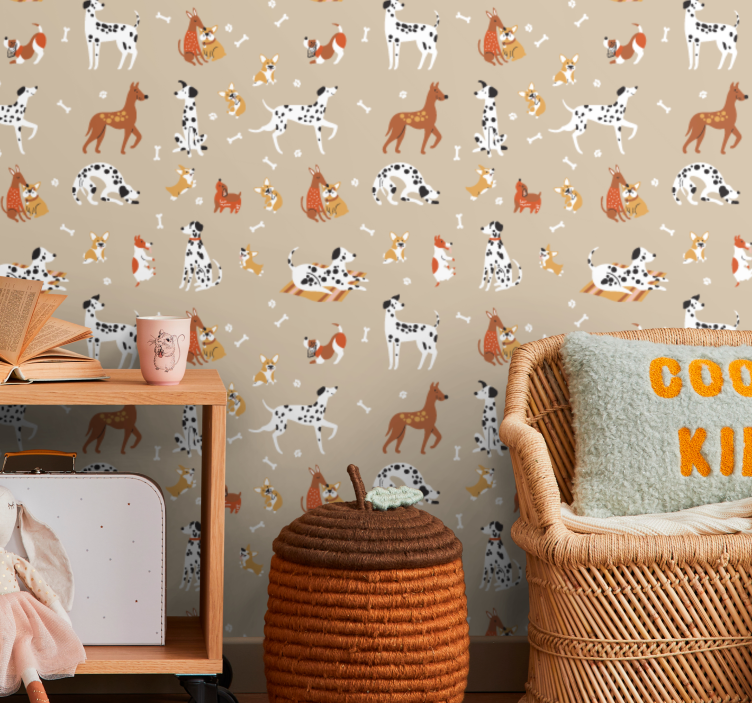Whimsical Animal Motifs animals wallpaper - TenStickers