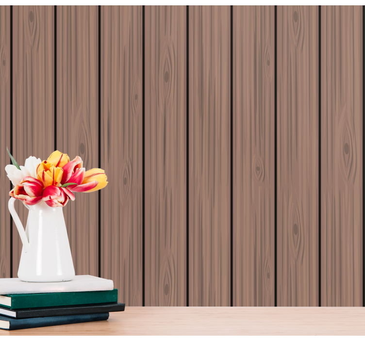 Wooden Plank Texture wood effect wallpaper - TenStickers